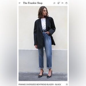The Frankie Shop Black Oversized Blazer